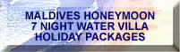 maldives honeymoon water villa packages from Honeymoon Abroad